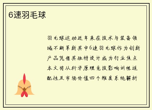 6速羽毛球